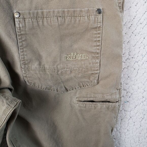 Kuhl Kanvus Jeans Mens 33x28 Brown Vintage Patina Dye Canvas Outdoor Pants - Picture 5 of 12